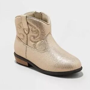 Toddler Girls' Addie Shimmer Zipper Western Boots - Cat & Jack (Size 5)